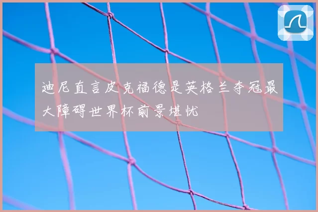 迪尼直言皮克福德是英格兰夺冠最大障碍世界杯前景堪忧