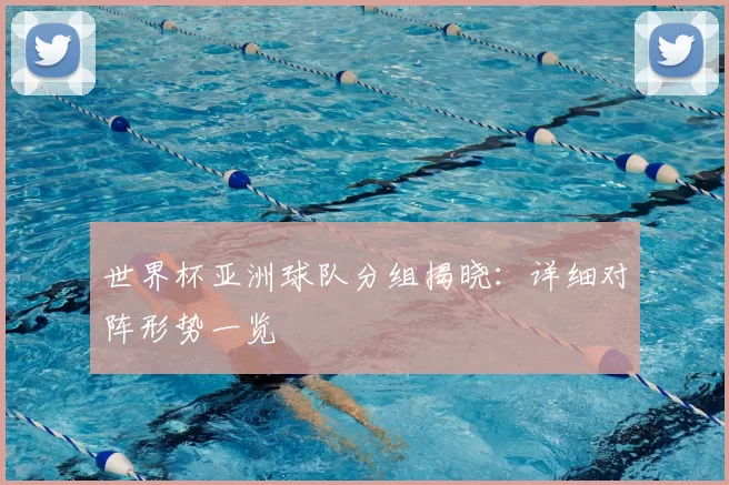 世界杯亚洲球队分组揭晓：详细对阵形势一览